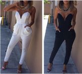 Fashion Rompers Womens Jumpsuit Sexy Macaquinho Outono Inver